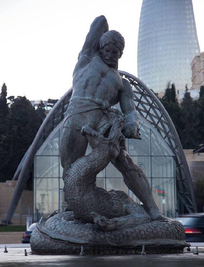 Azerbaijan Baku  Bahram Gur Statue Bahram Gur Statue Azerbaijan - Baku  - Azerbaijan