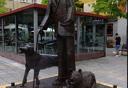 Beggar with Dog Sculpture
