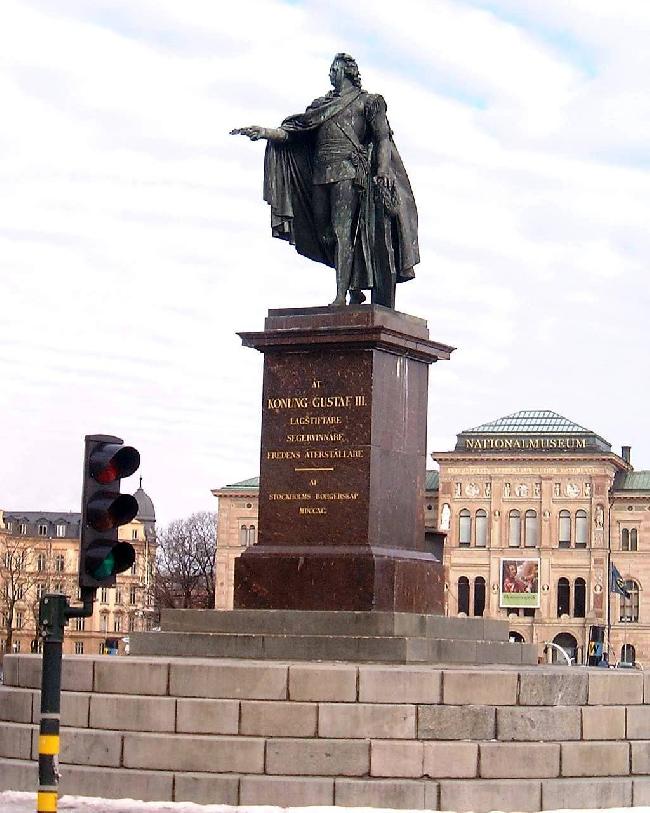 Sweden Stockholm Gustavo III Statue Gustavo III Statue Sweden - Stockholm - Sweden